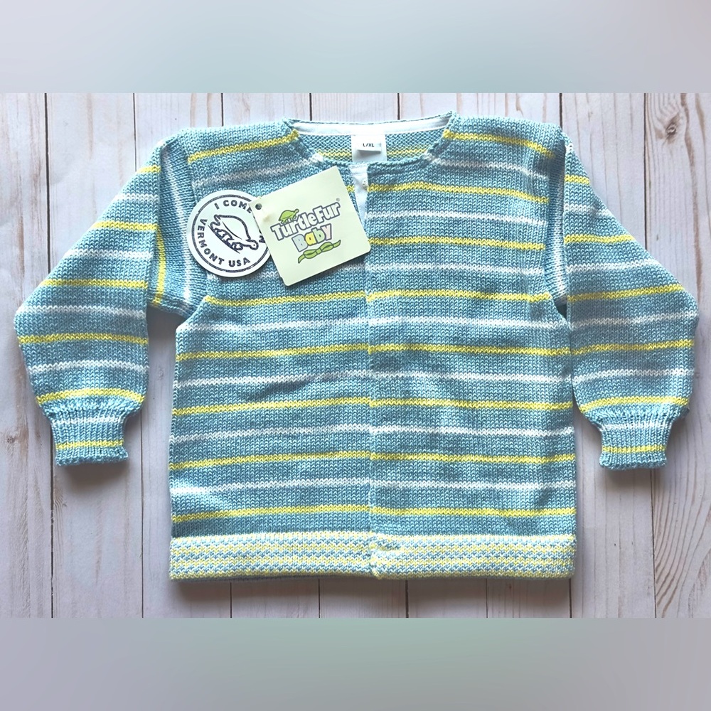 Turtle Fur Baby Vermont Handcrafted Cotton Sweater Size 18 Months Made in USA